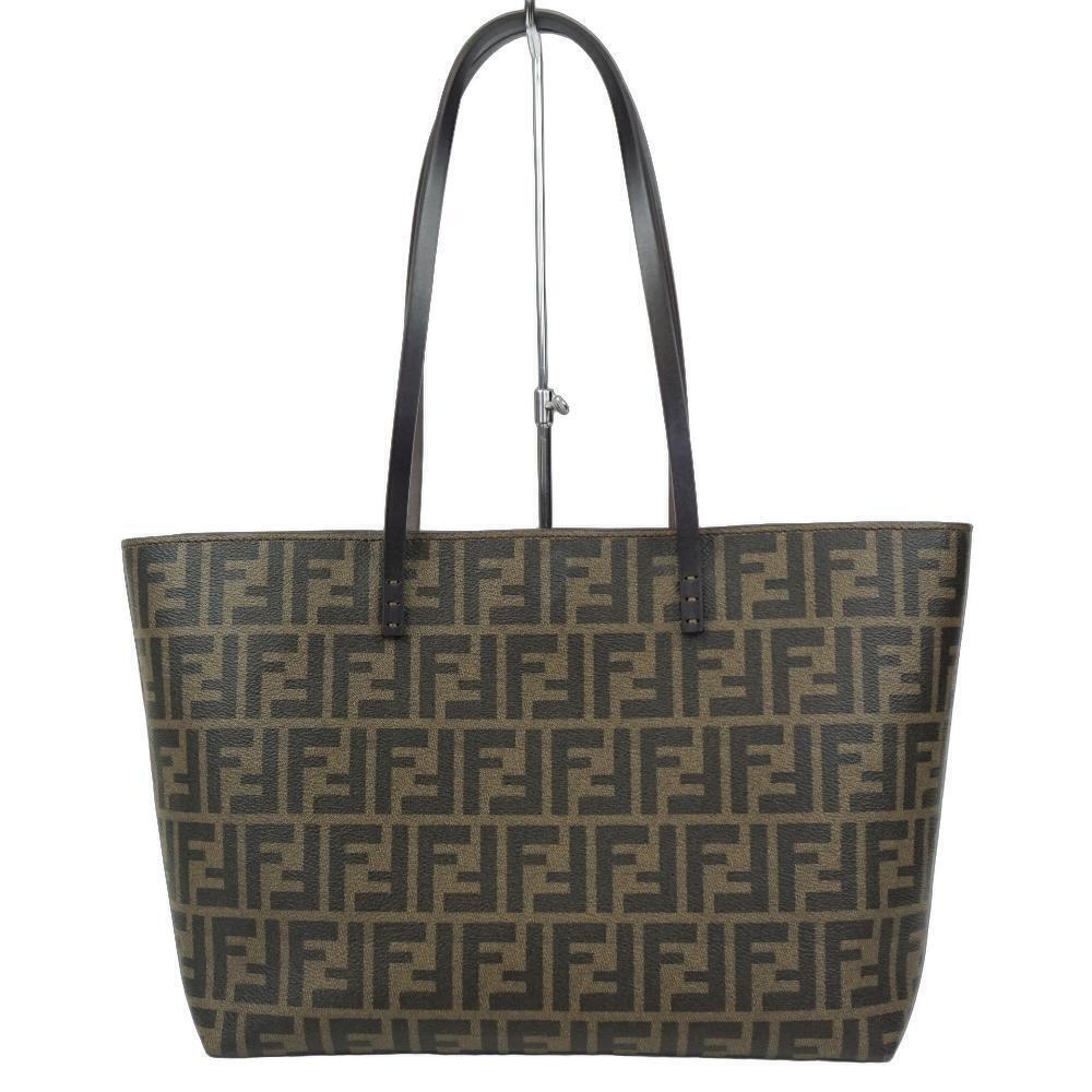 Fendi Tote Bag Dark Brown Zucca Shoulder